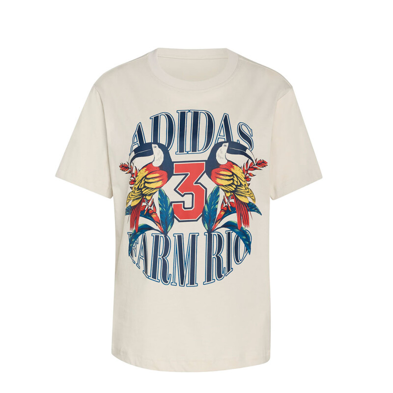 Remera de Mujer Adidas Graphic X Farm Rio Blanco - Azul
