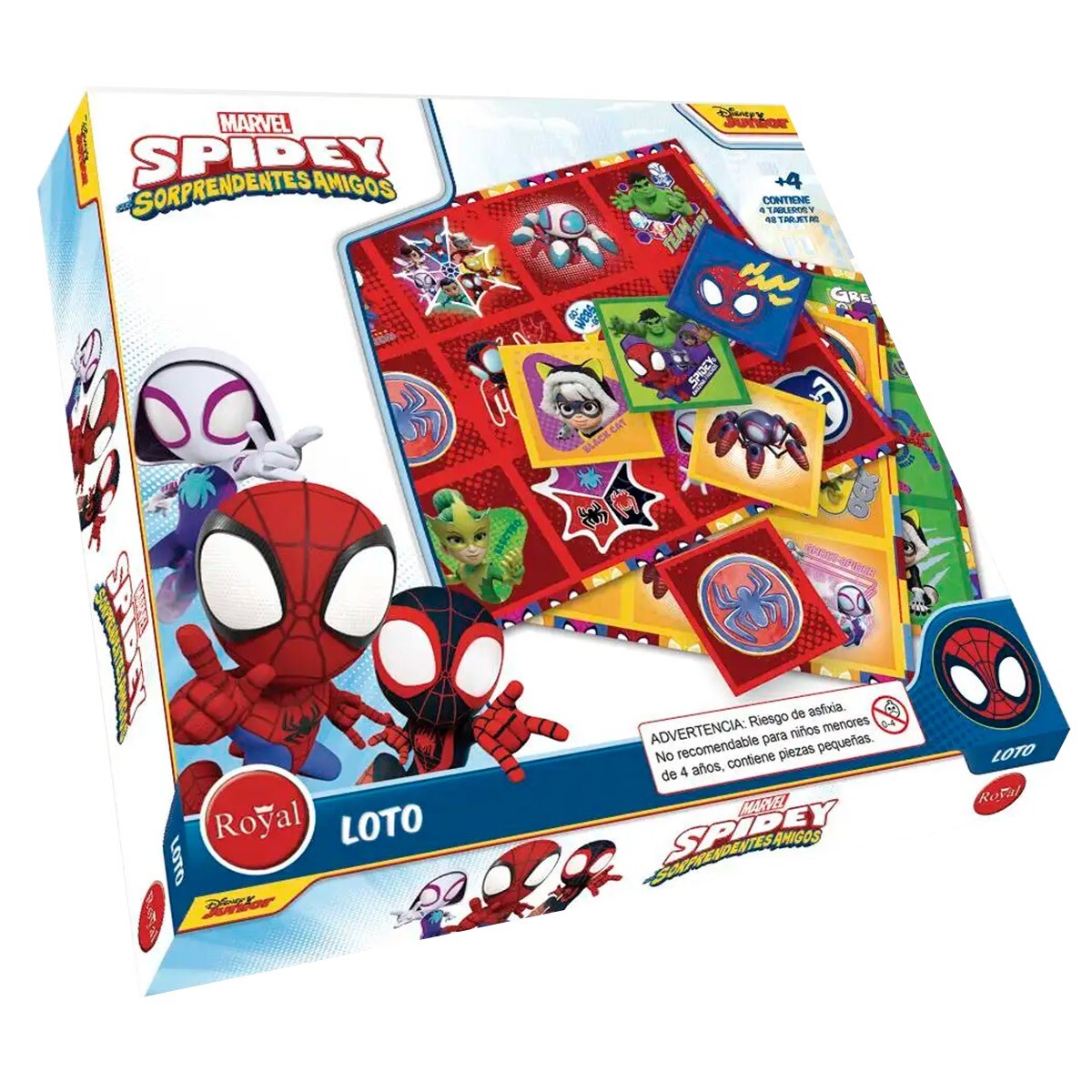 Juego De Mesa Royal Infantil Loto Spidey Marvel 