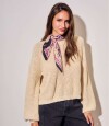 Sweater Bouclé Texturado Beige