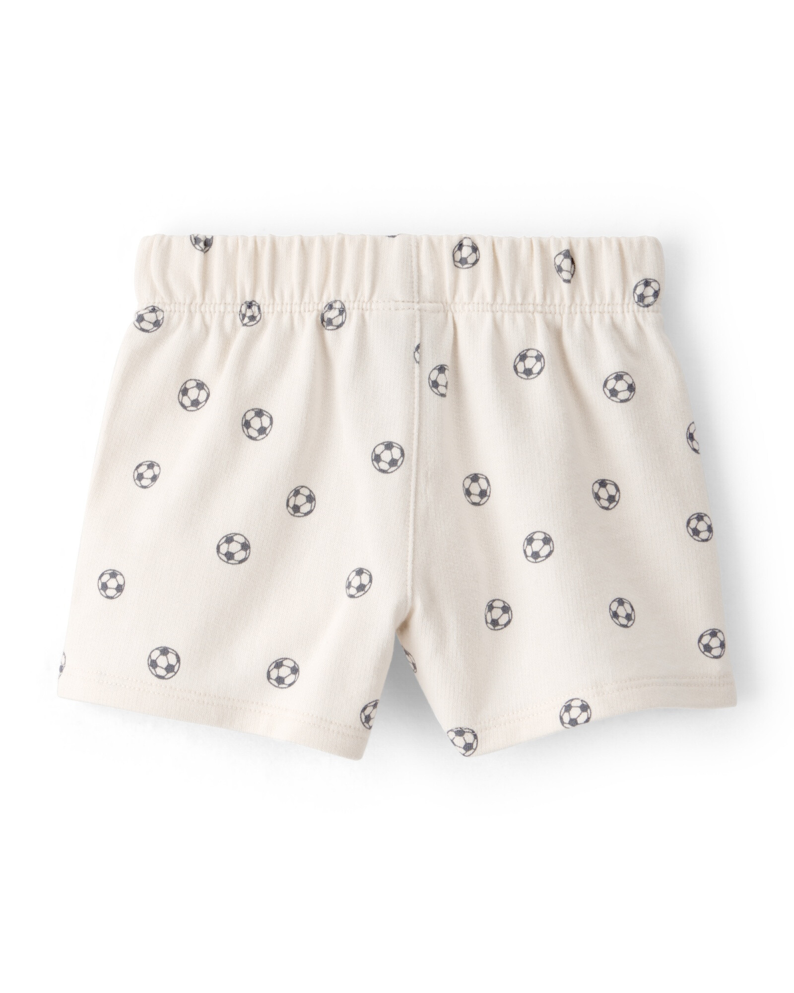 Short de algodón, color marfil, diseño pelotas Short de algodón, color marfil, diseño pelotas