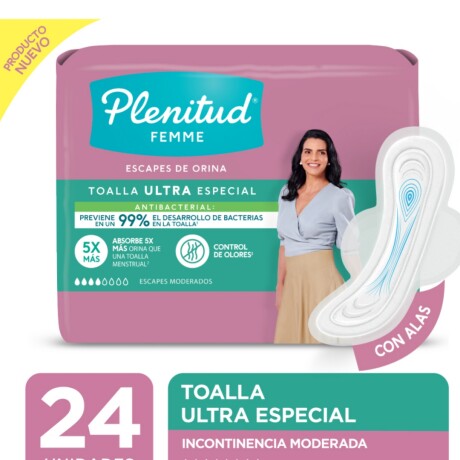 PLENITUD FEMME TOALLAS FEMENINAS ULTRA ESPECIAL ESCAPES MODERADOS 24 UNIDADES PLENITUD FEMME TOALLAS FEMENINAS ULTRA ESPECIAL ESCAPES MODERADOS 24 UNIDADES