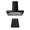 Pack Campana Ventor Acero Inoxidable 60cm Pack De Campana Extractora Ventor 60CM + Anafe A Gas Vulcano Dou 2 Negro