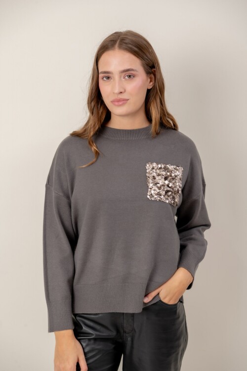 Sweater dama Gris
