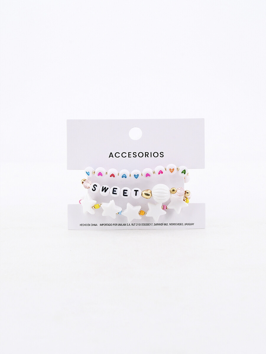 PULSERA SET x 3 - MULTICOLOR 