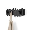 Perchero de pared 5 ganchos Sticks Negro