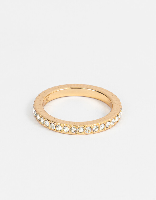 Anillos Chicos Strass Anillo Con Strass - Dorado