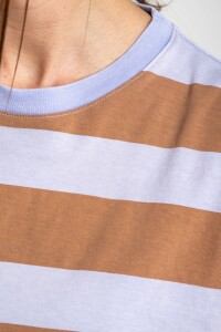 Remera Rayada Algodón Lila