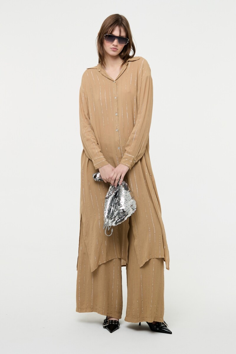 CAMISA LARGA Camel