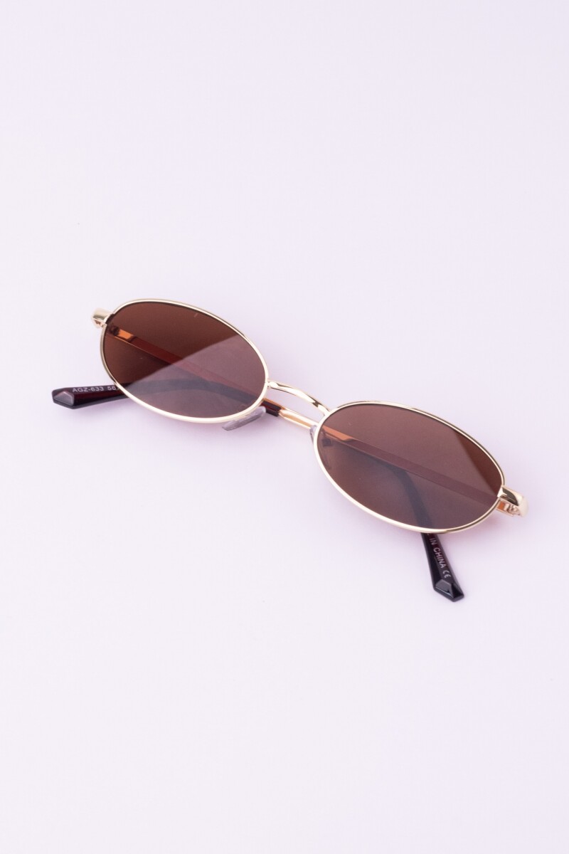 METAL SUNNIES OVAL - BROWN 