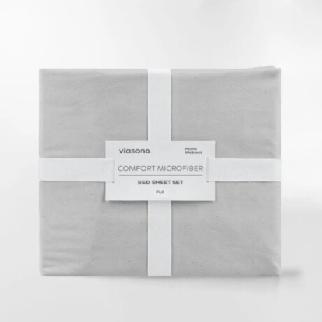 SÁBANA MICROFIBER GRIS CLARO - 2 PLAZAS