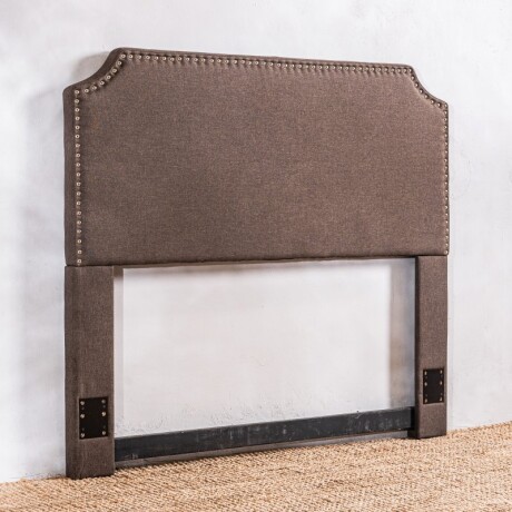 Respaldo Tapizado En Tela Linen Marrón