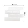 Azulejos adhesivos para cocina baño diseño ladrillo 10uds Blanco