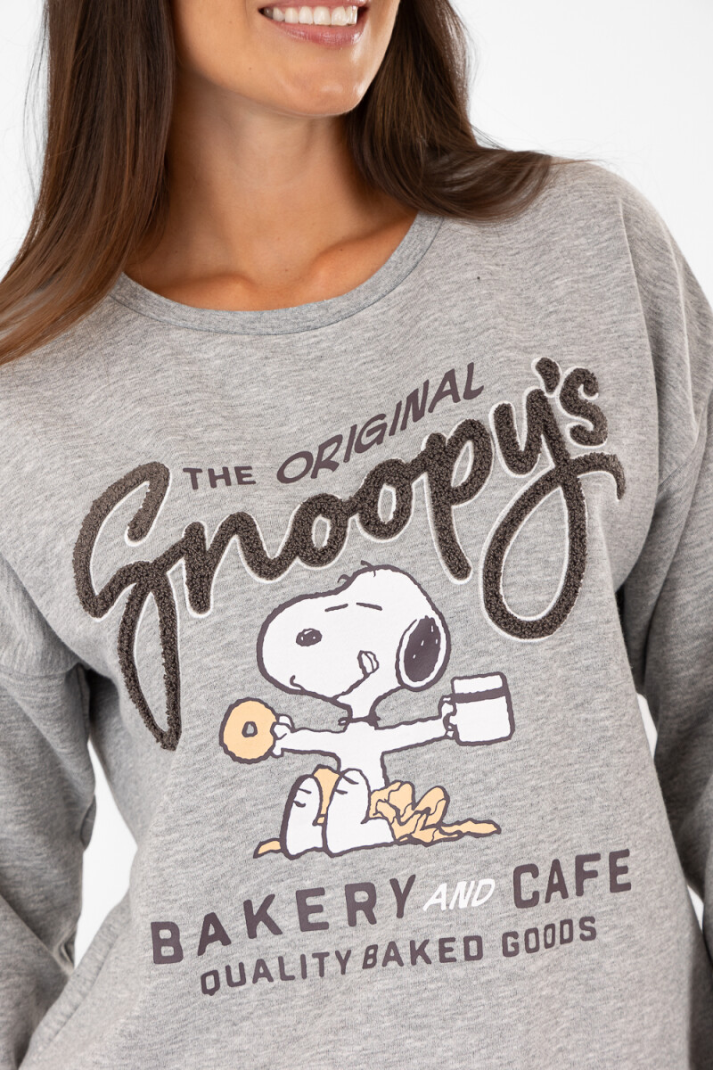 Sweater snoopy original cvc Gris melange