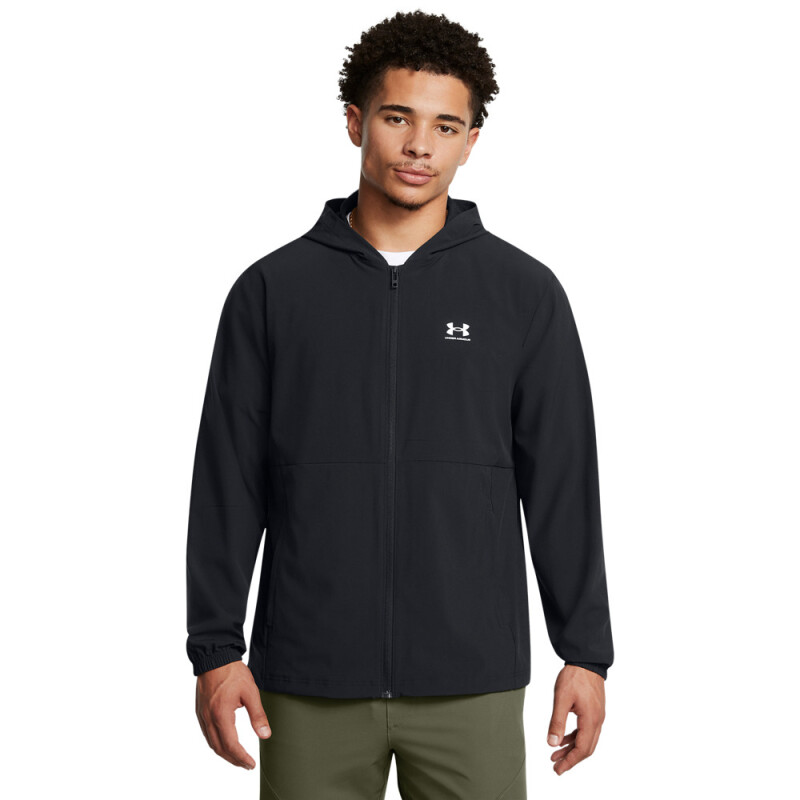 UA Vibe Woven Windbreaker-GRY BLK-001