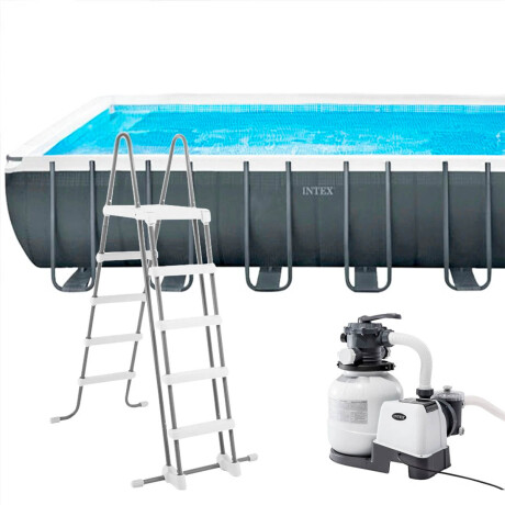 Piscina Intex Estructural 31805 L 732x366x132 + Bomba Gris