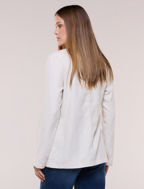 Blazer Sastrero De Lino BEIGE CLARO