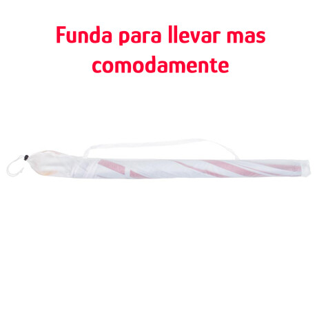 Sombrilla Playa Jardin Clásica MOR 1,80 M FPS 70 Aluminio Rojo/plata