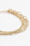 Set de 4 pulseras acero dorado