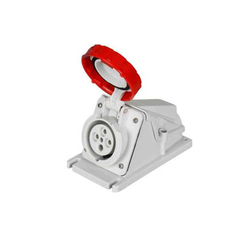 Tomacorriente ext. ind. IP67 3P+T 16A 6H 380V rojo GG2504
