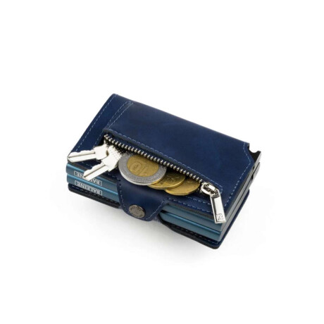 Billetera Baleine Double Kansas Zipper Original Navy