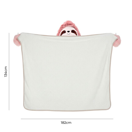 Manta Pijama Polar Adulto Oso Perezoso Capucha Vst007009-oso