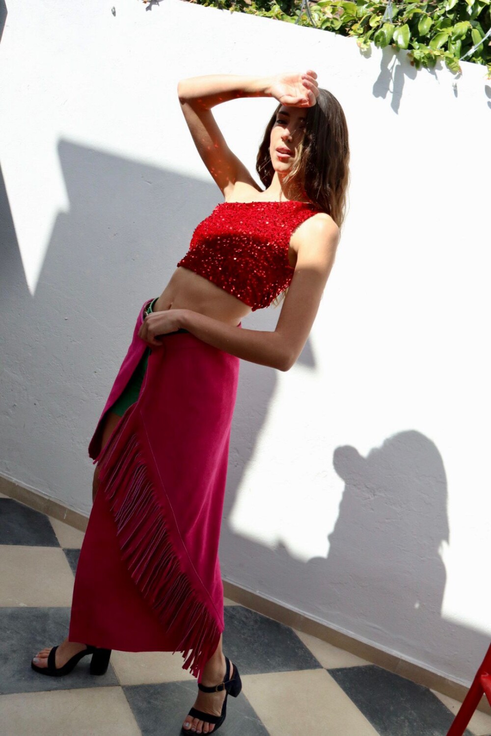 Top Bling Bling Rojo