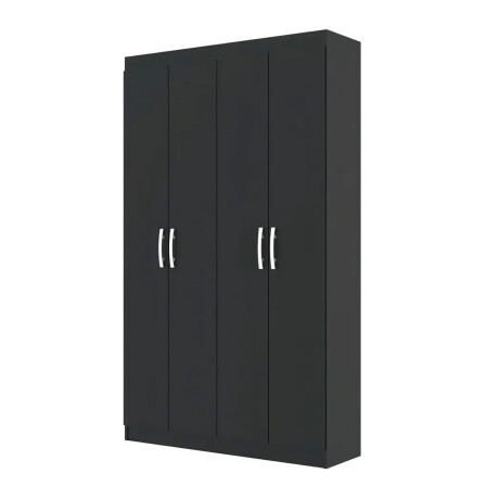Ropero 4 puertas / Gran cantidad de estantes NEGRO