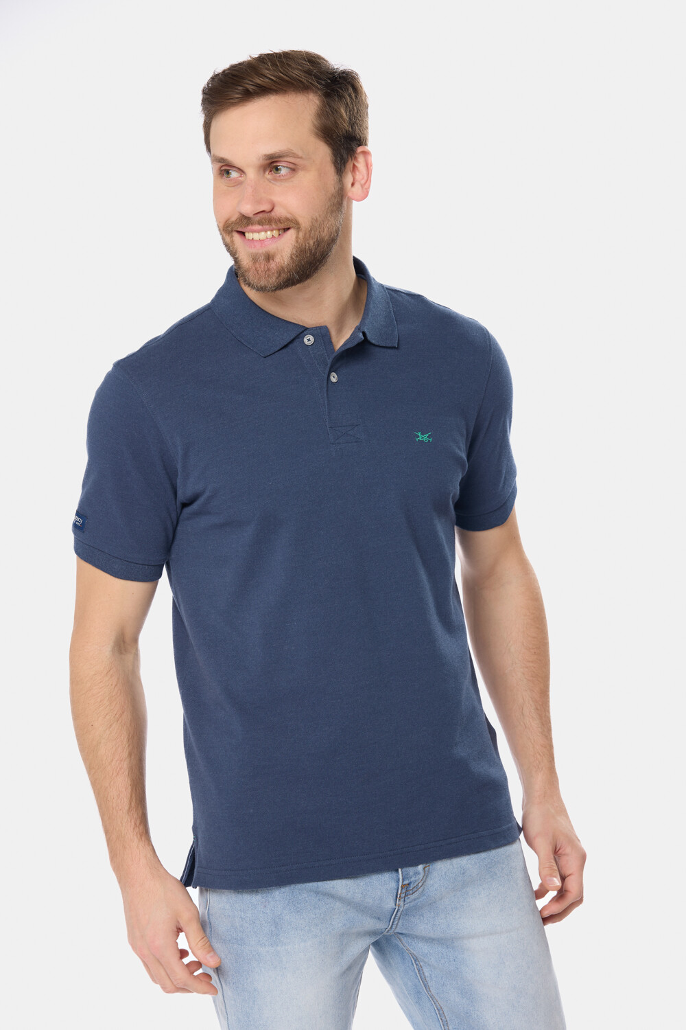 REMERA POLO LISA PIQUÉ Denim
