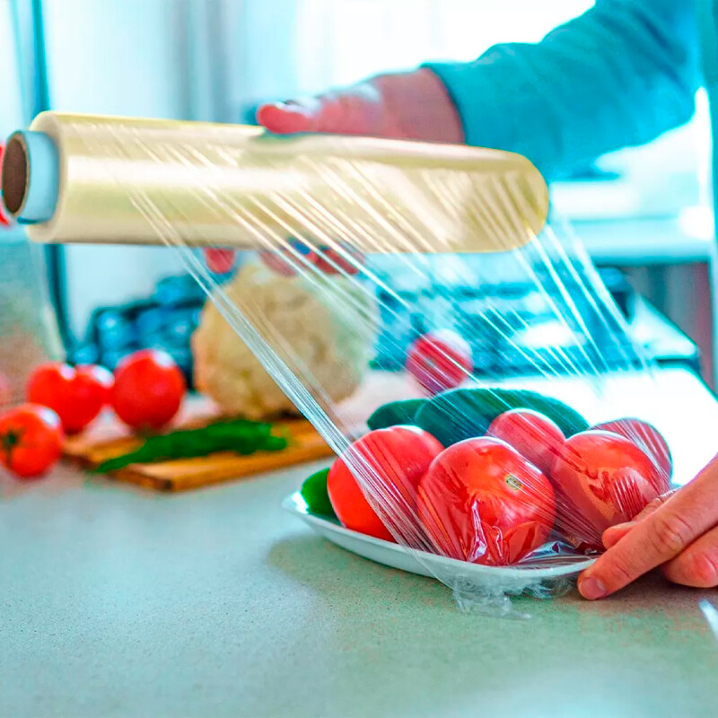 Set x4 Film alimentos 28 cm x 250 mts TRANSPARENTE