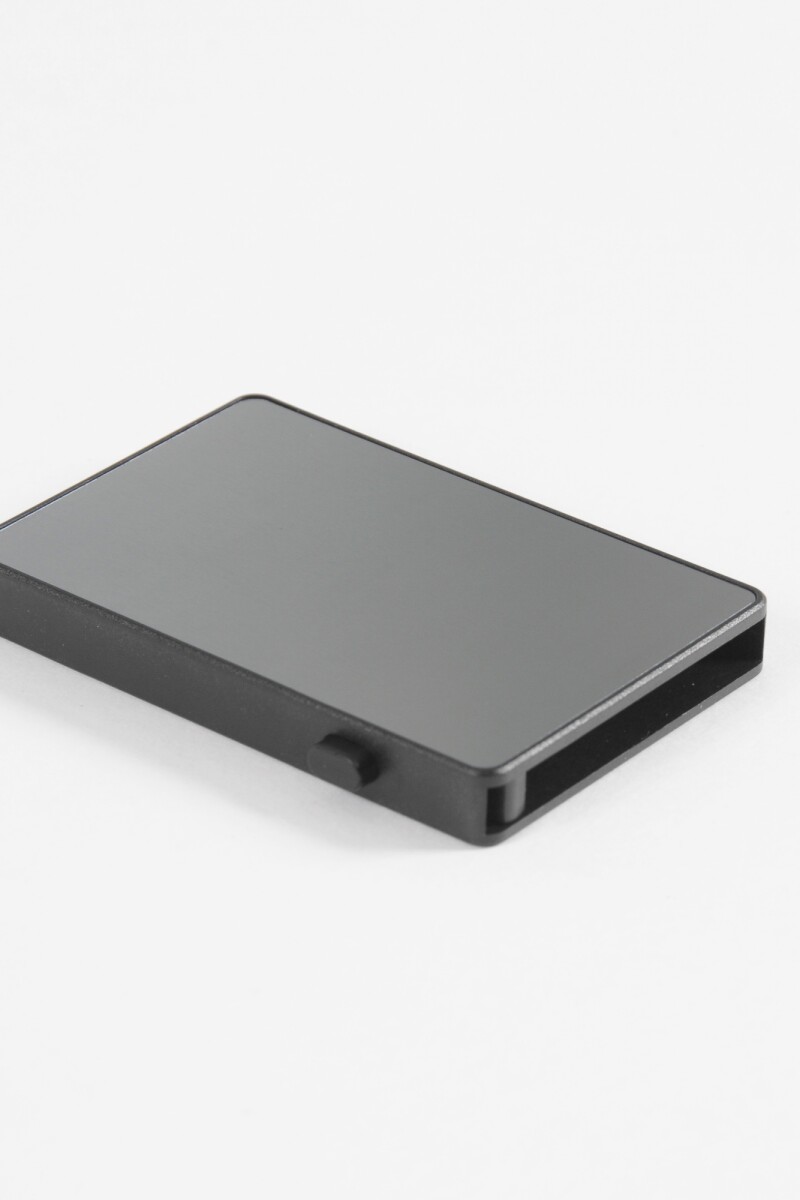 Tarjetero aluminio RFID gris