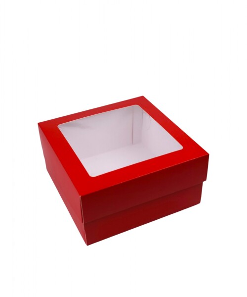 Caja 20x20x9,5 c/visor. - ROJO Caja 20x20x9,5 c/visor. - ROJO