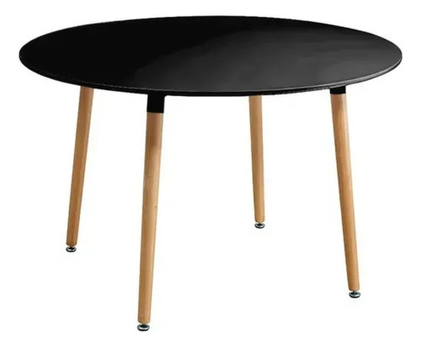 Mesa Comedor ComboHome Milan Redonda Laqueada 80Cm Premium - Negro 1 