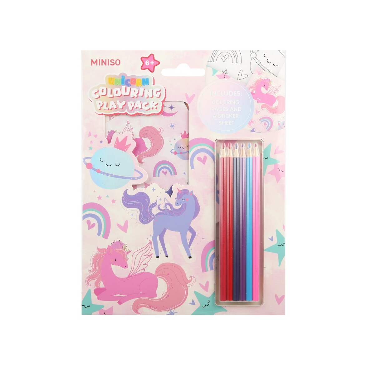 Set para colorear unicornio - rosa 