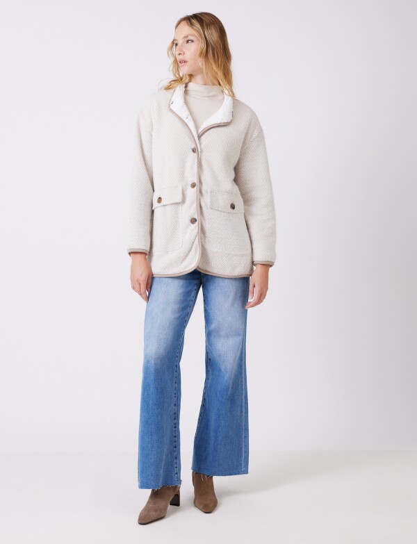 Cardigan Chevron Soft BEIGE