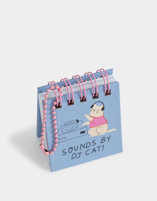 Anotadores Cuadernos y Memos Mini Memo Espiralado Con Cadenita Para Colgar - Azul Celeste
