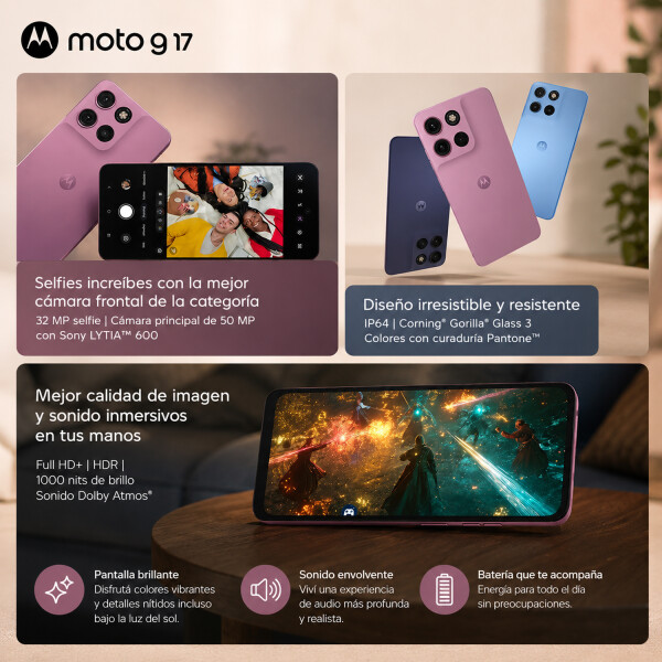 Motorola G17 4gb + 8gb Ram 256gb 4g + Regalo ROSA