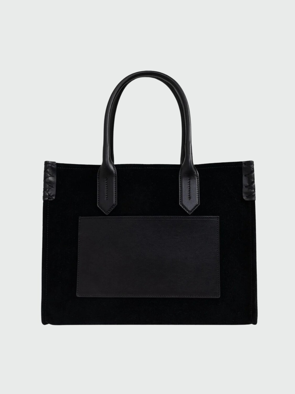 BALMAIN - B-ARMY SHOPPER SMALL-SUEDE TOTE BAG Negro
