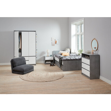 Cama C/Almacenaje 90X200 Billund Bl/Ho