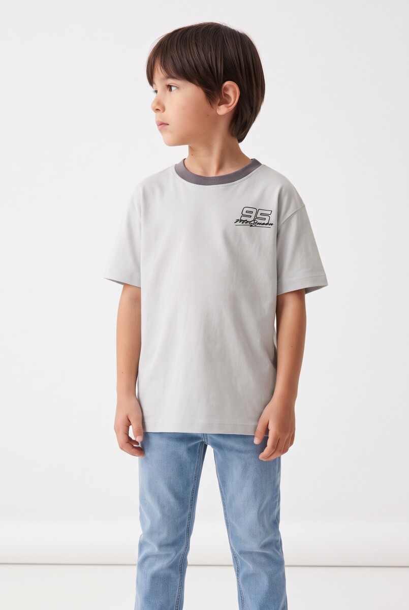 REMERA CARS - GRIS CLARO 