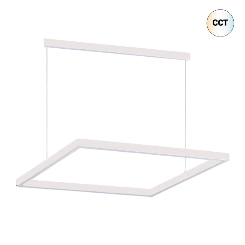 PANEL LED COLGANTE CUADRADO ZURICH II - Colgante LED Cuadrado Zurich II 100 cm Blanco