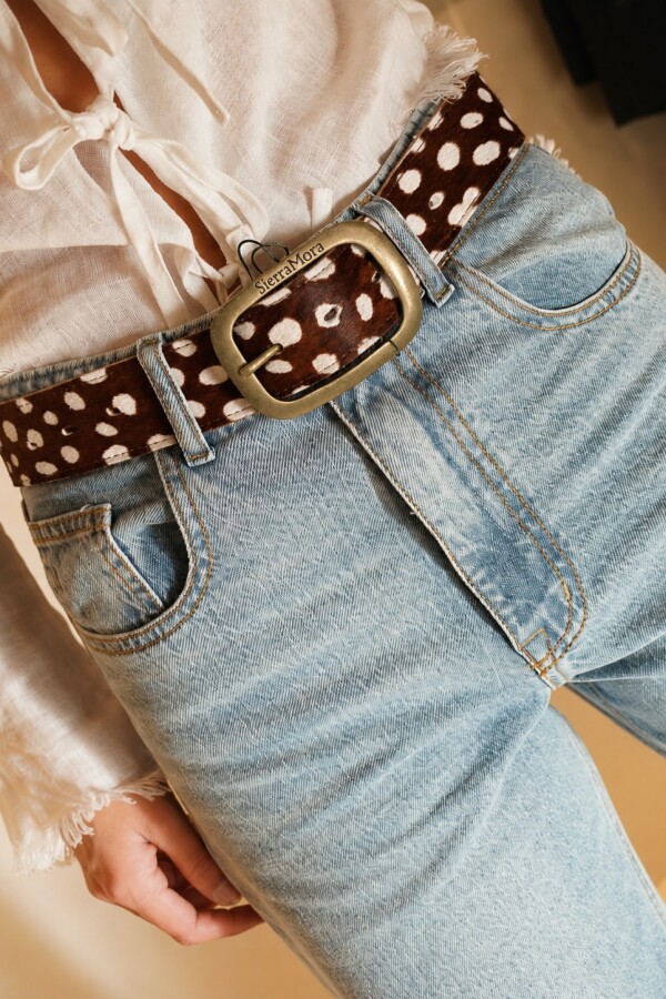 Total Dots Belt Chocolate / Dorado