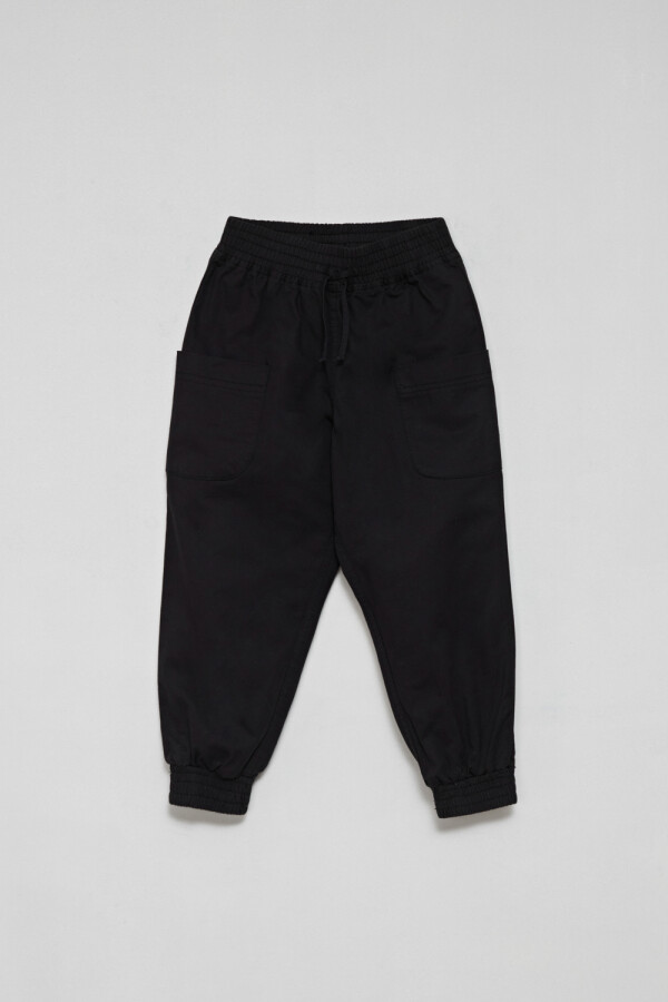 Pantalón cargo de twill Negro