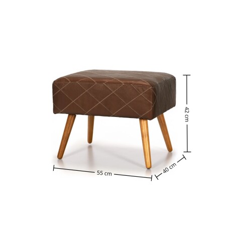 Puff Rety - Cuero Básico New Brown - (Preventa)