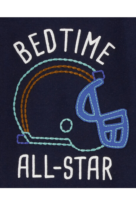 Pijama cuatro piezas de algodón, dos remeras y dos pantalones Sin color