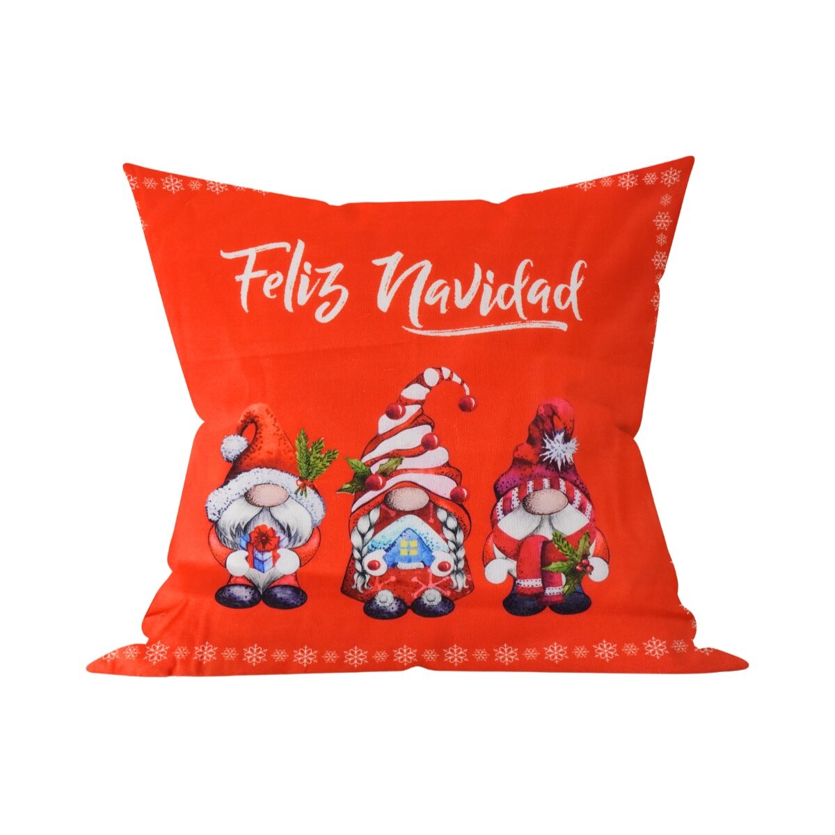 Forro para almohadon navideño de microfibra 
