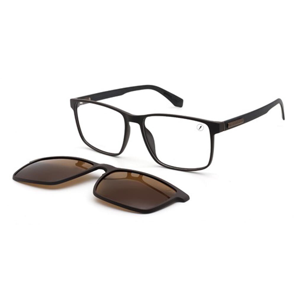 Lentes 2 En 1 Polarizada Pais 2025 Cuadrado Marrón/Marrón