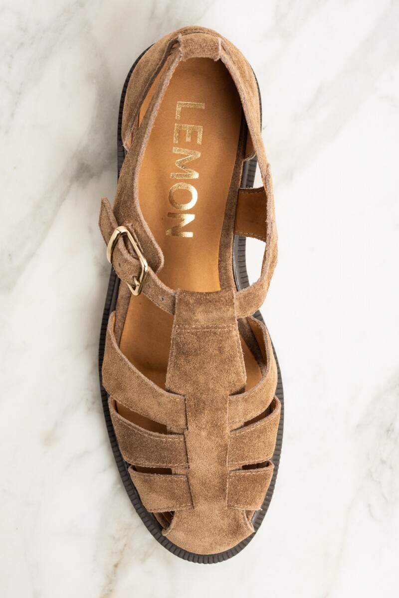 Cangrejera Gamuza Marrón