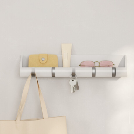 ORGANIZADOR LLAVES MADERA BLANCO UMBRA CUBBY