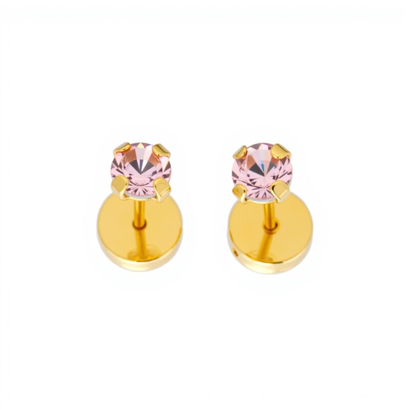 Abridores Solitario-Oro 18k-Piedra Zirconia-AB9522 conpiedra