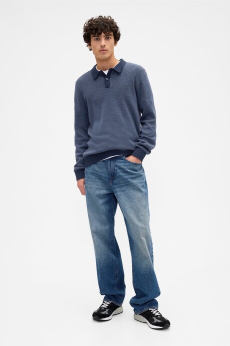 Buzo Tipo Polo Hombre Tapestry Navy